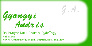 gyongyi andris business card